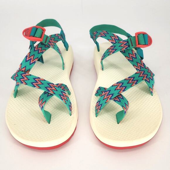 Chaco Z/1 Classic Sport Sandals Teal Zigzag Strap Men’s 13 NWOT - Picture 3 of 10